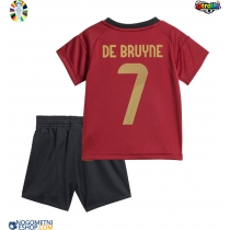 Otroški Nogometni dresi Belgija Kevin De Bruyne #7 Domači EP 2024 Kratek Rokav (+ Kratke hlače)